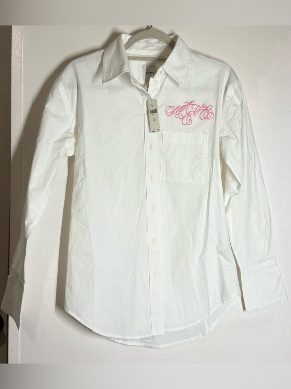 Maeve Monogram Buttondown Shirt - Picture 3 of 9